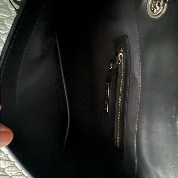 ANNE FONTAINE BLACK / WHITE ONIGHT CRYSTAL EMBELLISHED CALFKSIN LEATHER AND SUED - Picture 12 of 12